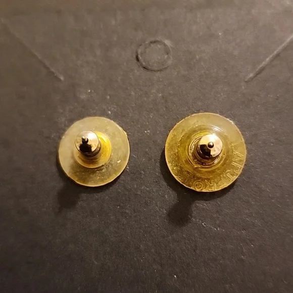 Gold Tone Rope Knot Post Earrings - Picture 2 of 5